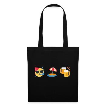 Partyurlaub - Party, Strand und Bier - Coocoon - Stoffbeutel - Schwarz - Vorne