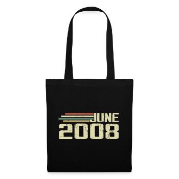Juin 2008 Anniversaire Juin 2008 Juin 2008 Anniversaire - Sac en tissu - noir - Devant