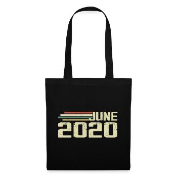 Juni 2020 Jahrestag Juni 2020 Juni 2020 Geburtstag - Stoffbeutel - Schwarz - Vorne