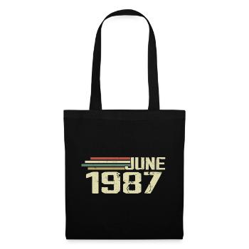 Juin 1987 Anniversaire Juin 1987 Juin 1987 Anniversaire - Sac en tissu - noir - Devant