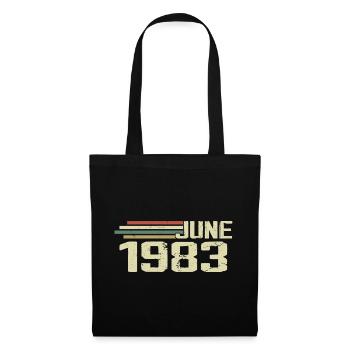 Juin 1983 Anniversaire Juin 1983 Juin 1983 Anniversaire - Sac en tissu - noir - Devant