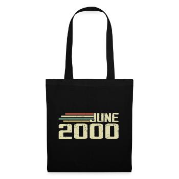 June 2000 Anniversary June 2000 June 2000 Birthday - Tote Bag - black - Front
