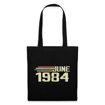 Juin 1984 Anniversaire Juin 1984 Juin 1984 Anniversaire - Sac en tissu - noir - Devant