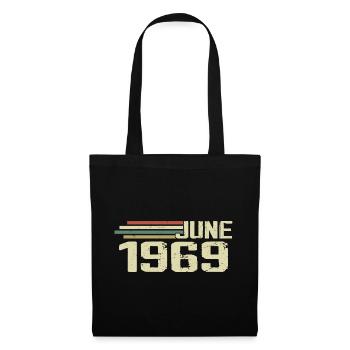 Juin 1969 Anniversaire Juin 1969 Juin 1969 Anniversaire - Sac en tissu - noir - Devant