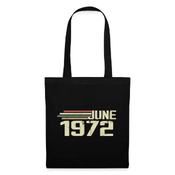 Juin 1972 Anniversaire Juin 1972 Juin 1972 Anniversaire - Sac en tissu - noir - Devant