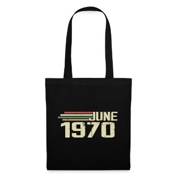 Juin 1970 Anniversaire Juin 1970 Juin 1970 Anniversaire - Sac en tissu - noir - Devant