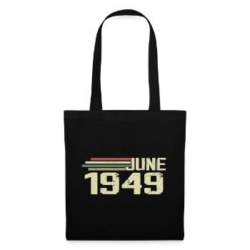 June 1949 Anniversary June 1949 June 1949 Birthday - Tote Bag - black - Front