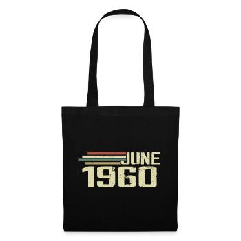 Juin 1960 Anniversaire Juin 1960 Juin 1960 Anniversaire - Sac en tissu - noir - Devant