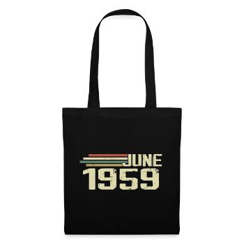 Juin 1959 Anniversaire Juin 1959 Juin 1959 Anniversaire - Sac en tissu - noir - Devant