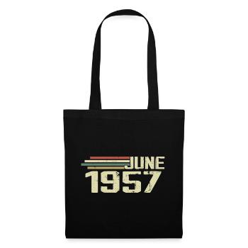 June 1957 Anniversary June 1957 June 1957 Birthday - Tote Bag - black - Front