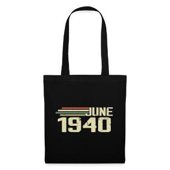 Juin 1940 Anniversaire Juin 1940 Juin 1940 Anniversaire - Sac en tissu - noir - Devant