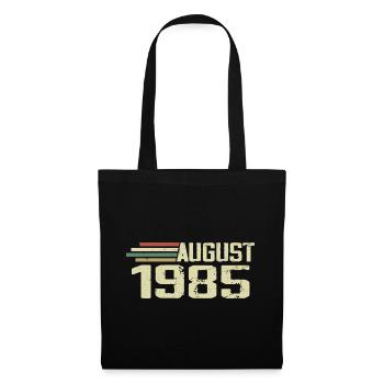 Né Août 1985 Anniversaire Août 1985 Millésime - Sac en tissu - noir - Devant