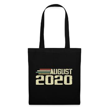 Geboren August 2020 Jubiläum August 2020 Jahrgang - Stoffbeutel - Schwarz - Vorne