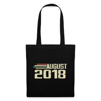 Geboren August 2018 Jubiläum August 2018 Jahrgang - Stoffbeutel - Schwarz - Vorne