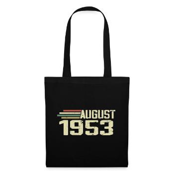 Né Août 1953 Jubilé Août 1953 Millésime - Sac en tissu - noir - Devant