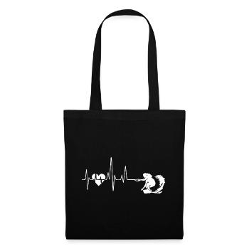 Wakeboarding Heartbeat - Tote Bag - black - Front
