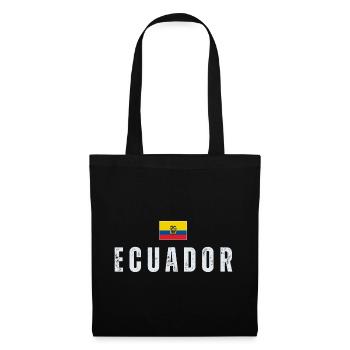 Drapeau de l'Équateur, j'aime l'Équateur - Sac en tissu - noir - Devant