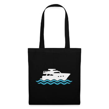 Yacht Silhouette Motorboat - Tote Bag - black - Front