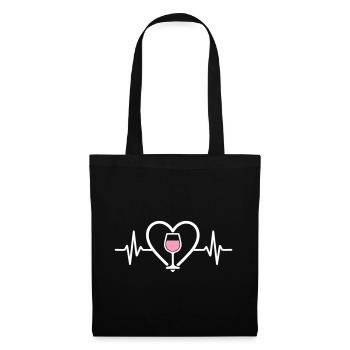 Heart + Rosé Wine – Passion Rosé - Tote Bag - black - Front