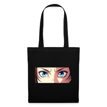 Anime Eyes Blue Iris Manga Fan - Sac en tissu - noir - Devant