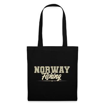 Norvège Pêche - Sac en tissu - noir - Devant