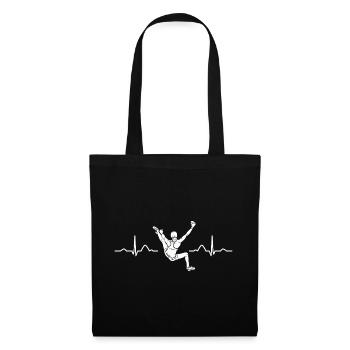 Boulderer heartbeat Bouldering Bouldering - Tote Bag - black - Front