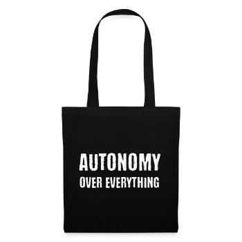 Autonomie über alles Neurodivergente PDA-Geschenk - Stoffbeutel - Schwarz - Vorne