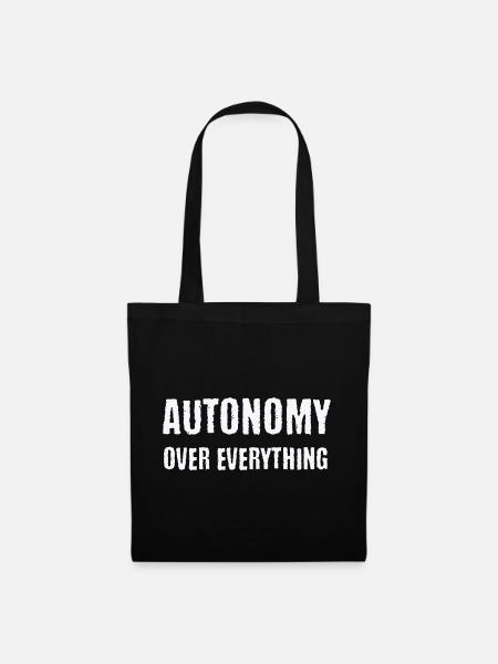 Autonomie über alles Neurodivergente PDA-Geschenk - Stoffbeutel - Schwarz