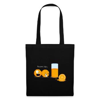 Pauvre Juju… - Sac en tissu - noir - Devant