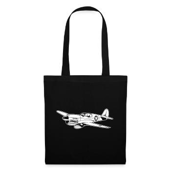 Fighter / pilote de chasse Warhawk 02_weiß - Sac en tissu - noir - Devant
