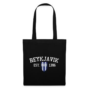 REYKJAVIK RETRO SHIRT - Stoffbeutel - Schwarz - Vorne