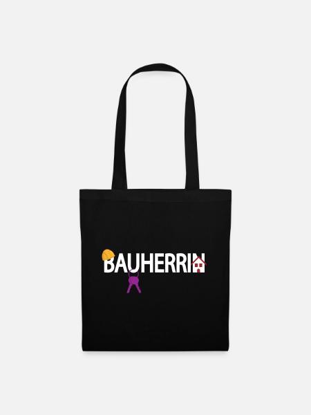 Bauherrin - Stoffbeutel - Schwarz
