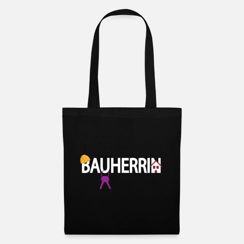 Bauherrin - Stoffbeutel - Schwarz