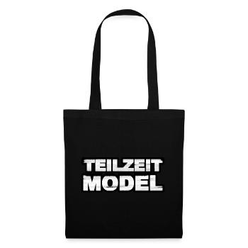 Teilzeit Model - Stoffbeutel - Schwarz - Vorne