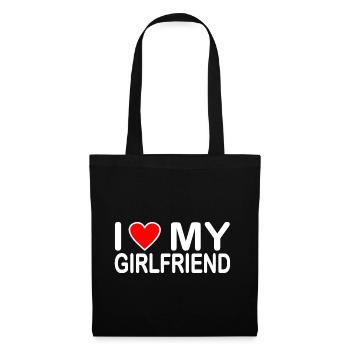 I love my girlfriend - Sac en tissu - noir - Devant