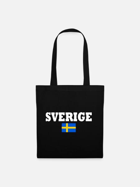Sverige - Stoffbeutel - Schwarz