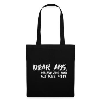 Chers abdominaux, peut-être qu’un jour nous en rencontrerons 2 - Sac en tissu - noir - Devant