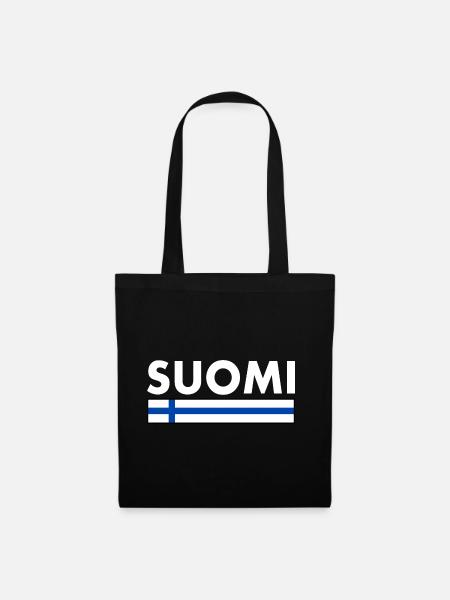 Suomi - Stoffbeutel - Schwarz