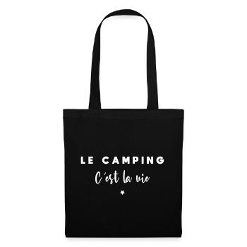 Le camping c est la vie - Sac en tissu - noir - Devant