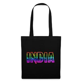 india rs regenbogen - Stoffbeutel - Schwarz - Vorne