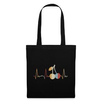 Heartbeat cherries - Tote Bag - black - Front