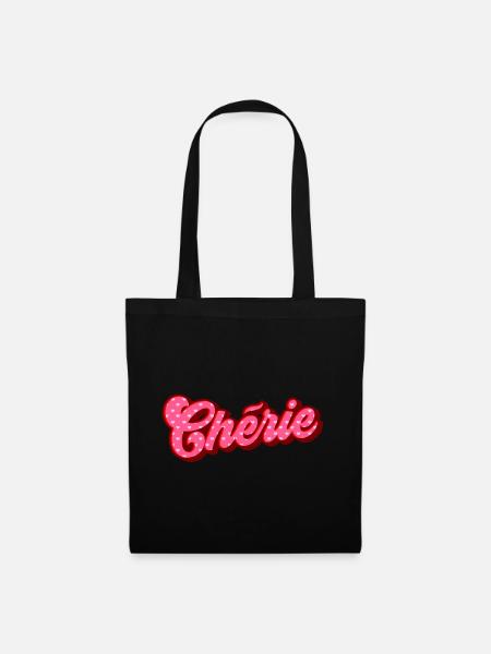 Chérie - Stoffbeutel - Schwarz