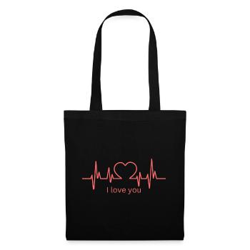 I love you - I love you - Tote Bag - black - Front