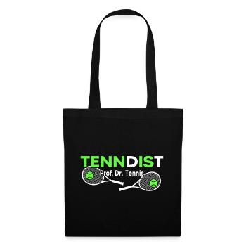 Tennis Matchball Tennisschläger "dr.tennis match" - Stoffbeutel - Schwarz - Vorne