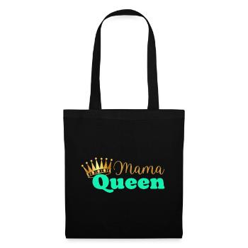 Mama queen - maman reine - cadeau fête des mères - Sac en tissu - noir - Devant