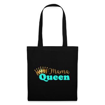 Mama queen - maman reine - cadeau fête des mères - Sac en tissu - noir - Devant