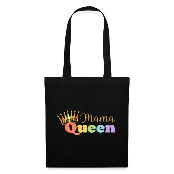 Mama queen - maman reine - cadeau fête des mères - Sac en tissu - noir - Devant