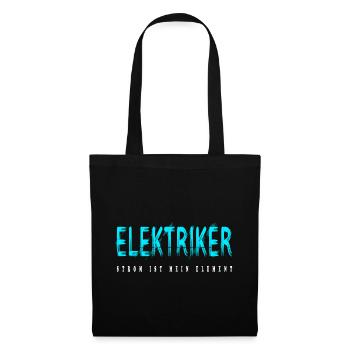 Elektriker Handwerker Design - Stoffbeutel - Schwarz - Vorne
