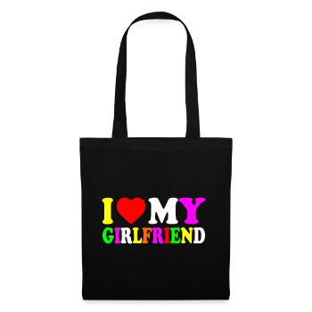 I love my girlfriend - Sac en tissu - noir - Devant