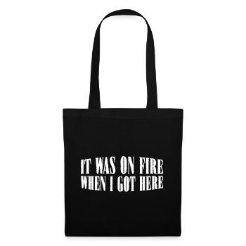 Il était en feu quand je suis arrivé ici 20 - Sac en tissu - noir - Devant